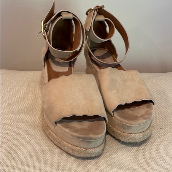 Chloe suede Lauren espadrille wedges - Picture 3 of 6